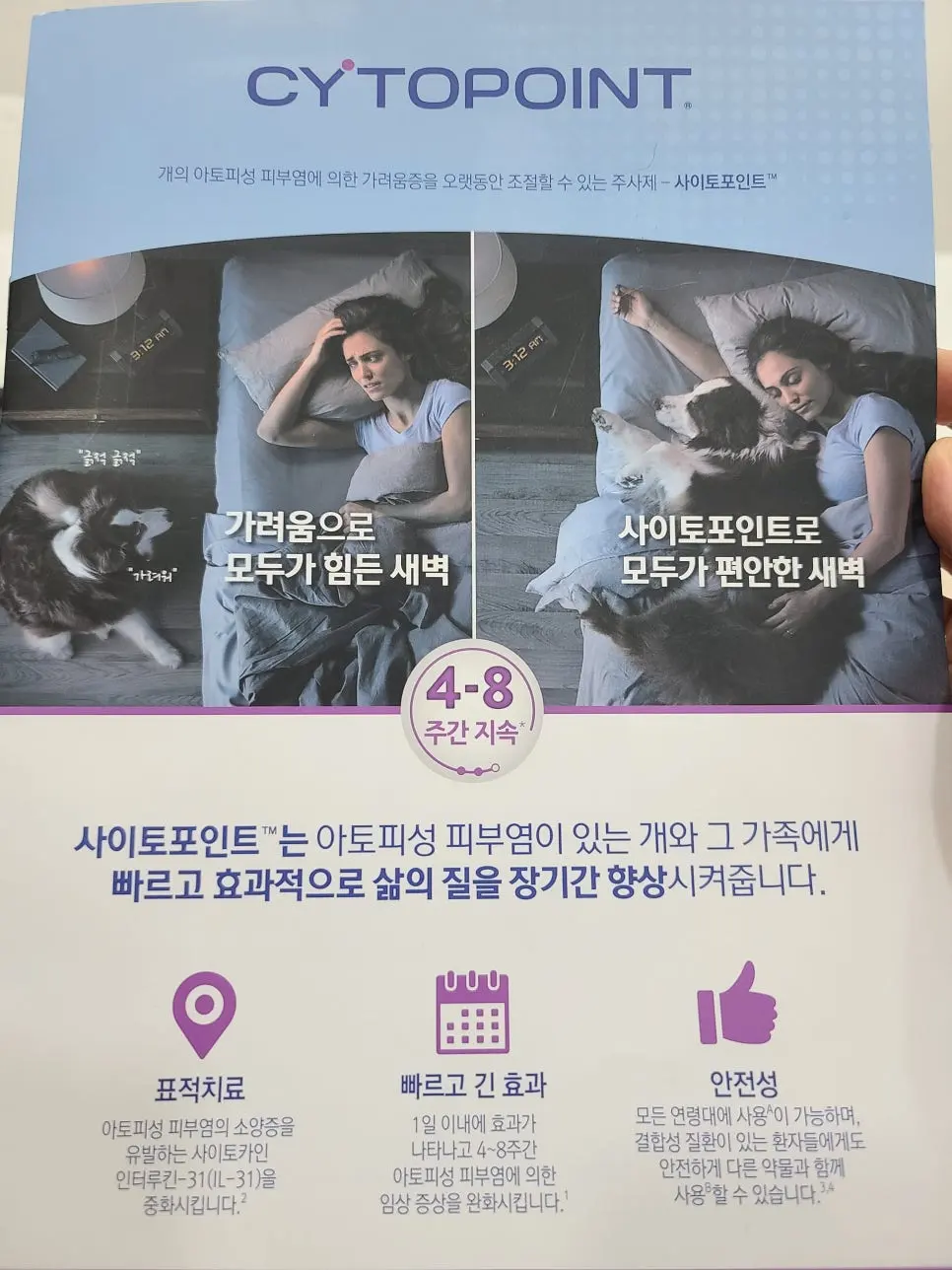 강아지 피부 가려움증 치료제 cytopoint 주사